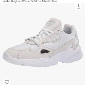 Adidas falcon worn only once with original box. Light wear on bottom of shoe.